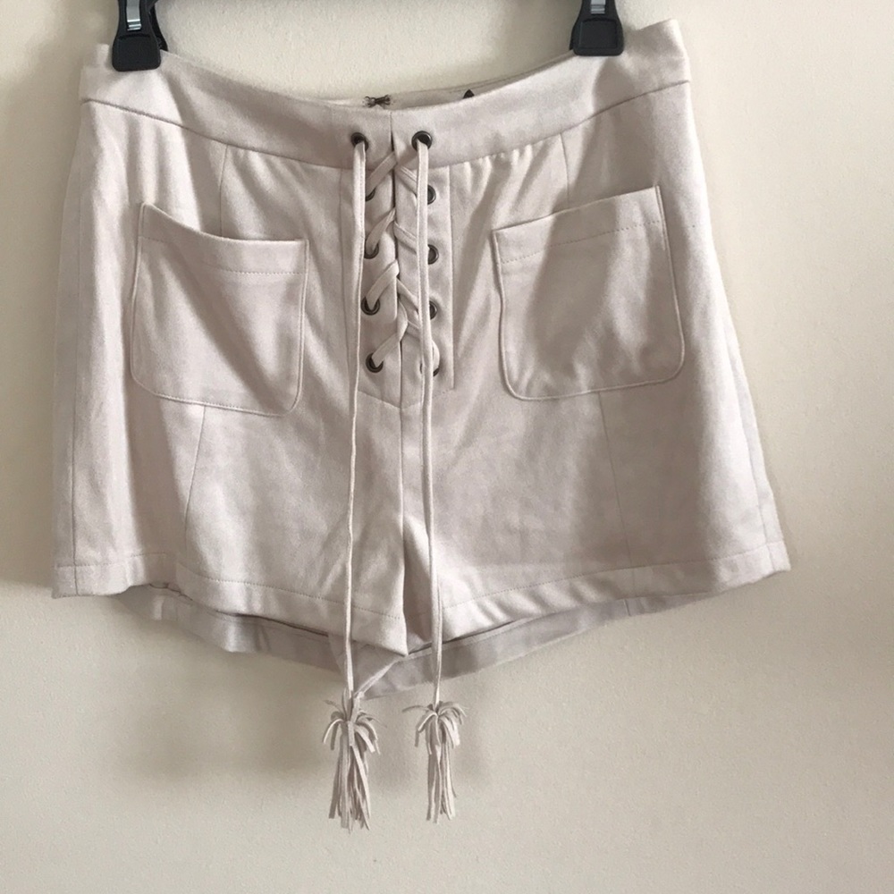 NWT Cupcakes & Cashmere | lace up shorts